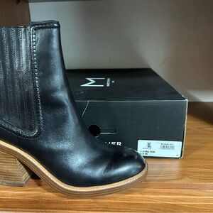 Marc Fisher Black Leather Ankle Booties